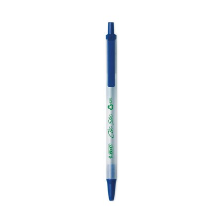 BIC ReVolution Ballpoint Pen, Retractable, Medium 1 mm, Blue Ink/Semi-Clear Barrel, PK48, 48PK CSEM48BE